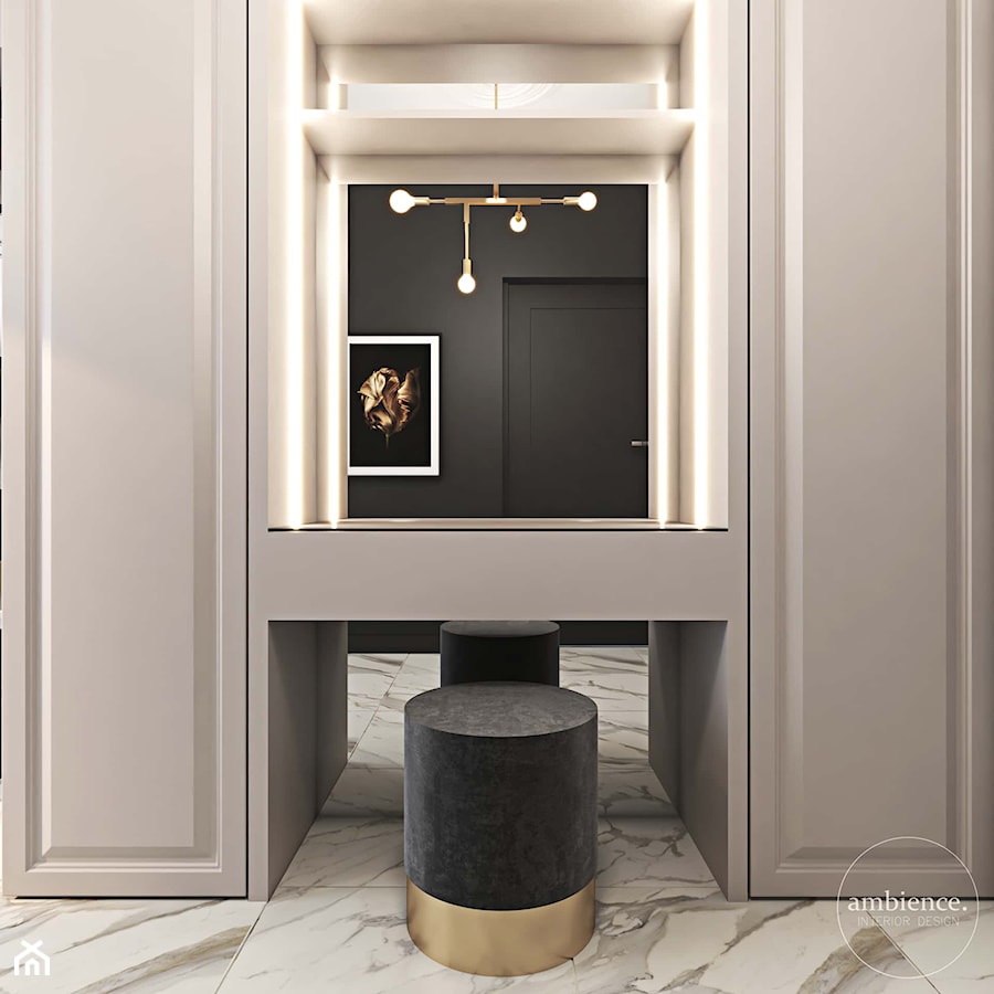 Elegancki dom z charakterem - Garderoba, styl nowoczesny - zdjęcie od Ambience. Interior design