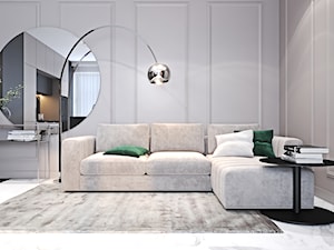 Mieszkanie w kolorze kaszmiru - Średni szary salon, styl nowoczesny - zdjęcie od Ambience. Interior design