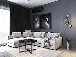 Apartament w szarościach - Salon - zdjęcie od Ambience. Interior design