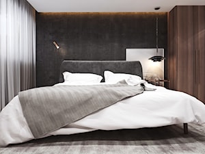 Apartament w Londynie - strefa nocna - Średnia czarna sypialnia, styl nowoczesny - zdjęcie od Ambience. Interior design
