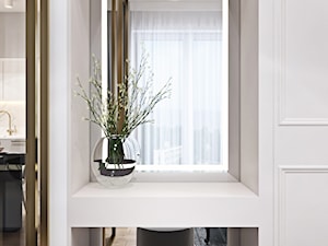 Kobiece mieszkanie w Warszawie - Mała szara sypialnia, styl nowoczesny - zdjęcie od Ambience. Interior design