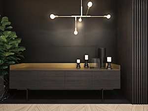 Luksusowy apartament dla singla - Średni czarny hol / przedpokój, styl nowoczesny - zdjęcie od Ambience. Interior design