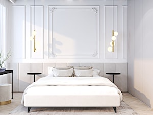 Wnętrza w bieli i złocie - Sypialnia, styl nowoczesny - zdjęcie od Ambience. Interior design