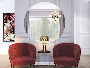 Wnętrza z akcentem burgundu - Salon, styl nowoczesny - zdjęcie od Ambience. Interior design