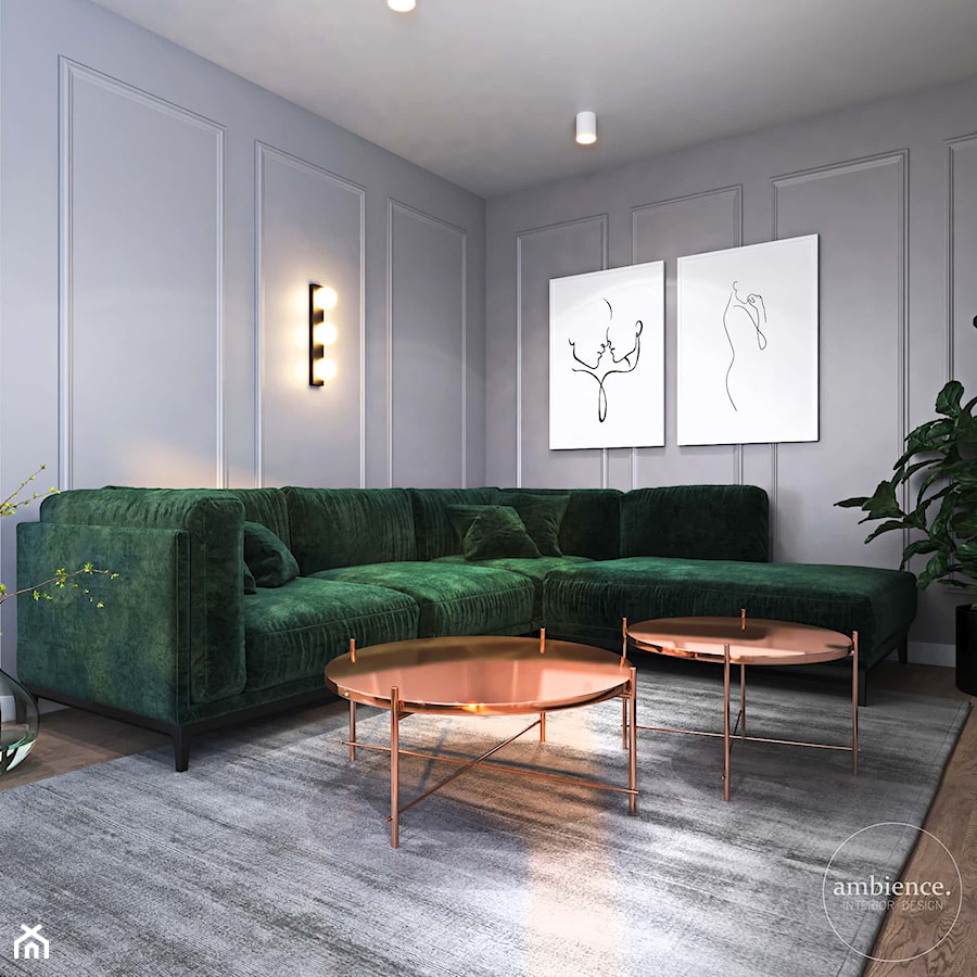 Dom inspirowany klasyką - Salon, styl glamour - zdjęcie od Ambience. Interior design
