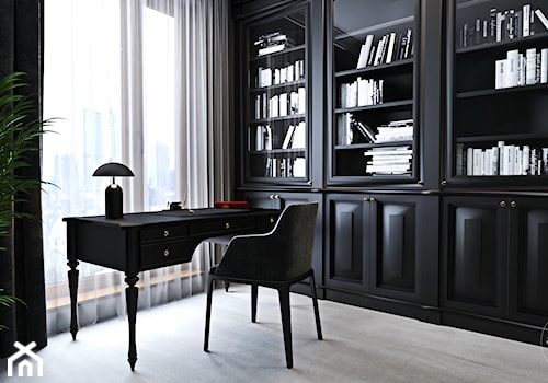 Warszawski apartament - Średnie w osobnym pomieszczeniu biuro, styl nowoczesny - zdjęcie od Ambience. Interior design