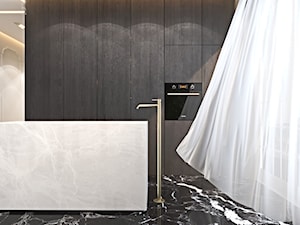 Luksusowy apartament dla singla - Czarna kuchnia, styl nowoczesny - zdjęcie od Ambience. Interior design