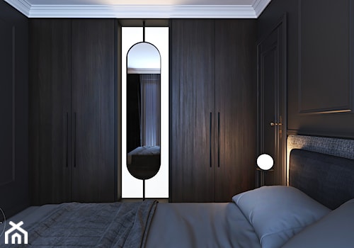Warszawski apartament - Mała szara sypialnia, styl nowoczesny - zdjęcie od Ambience. Interior design