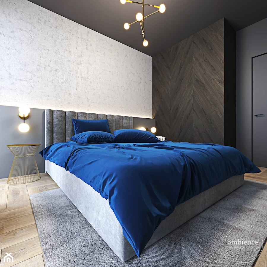 Mieszkanie z granatem - Sypialnia, styl nowoczesny - zdjęcie od Ambience. Interior design