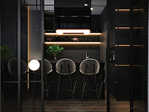 Ciemne wnętrza z akcentem bordo - Kuchnia, styl nowoczesny - zdjęcie od Ambience. Interior design