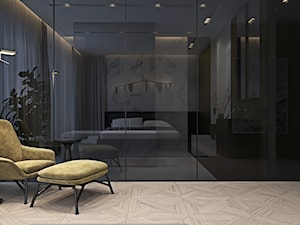 Luksusowy apartament dla singla - Średnia szara sypialnia, styl nowoczesny - zdjęcie od Ambience. Interior design