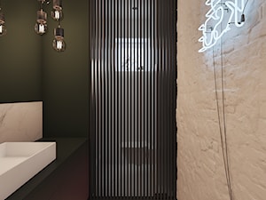 Refleksje - Łódź - Mała z punktowym oświetleniem łazienka, styl nowoczesny - zdjęcie od NSKY architekci