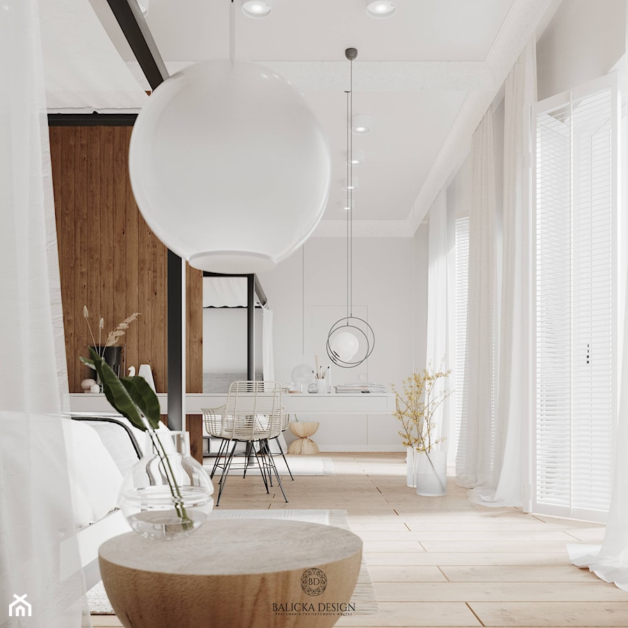 Wakacyjne Marzenia - Średnia biała sypialnia, styl nowoczesny - zdjęcie od Balicka Design