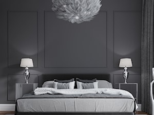 Zielona Gęś - Średnia czarna sypialnia, styl nowoczesny - zdjęcie od Balicka Design