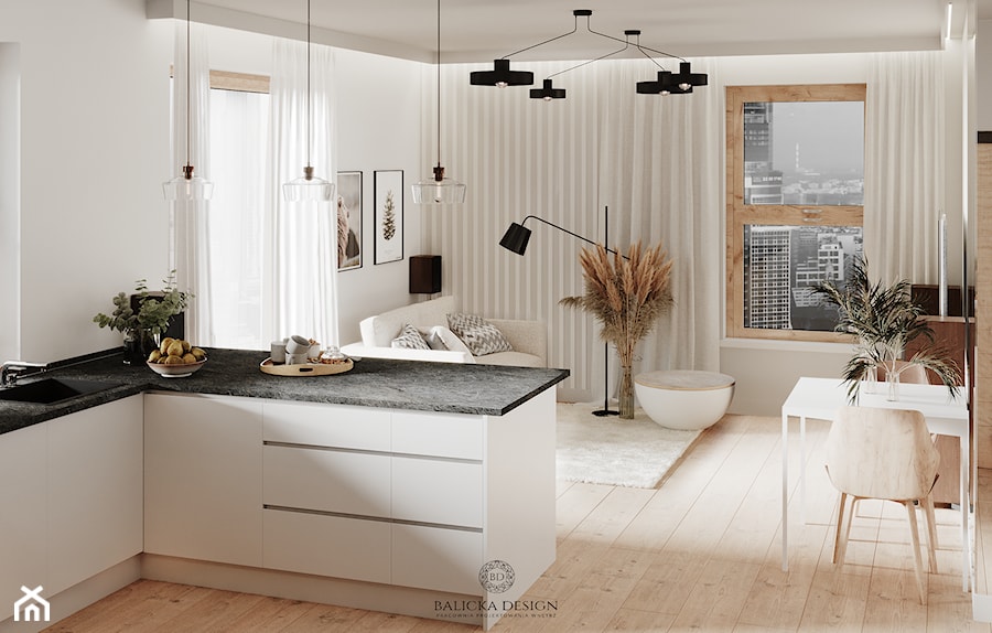 Ciepły Minimalizm - Salon, styl minimalistyczny - zdjęcie od Balicka Design