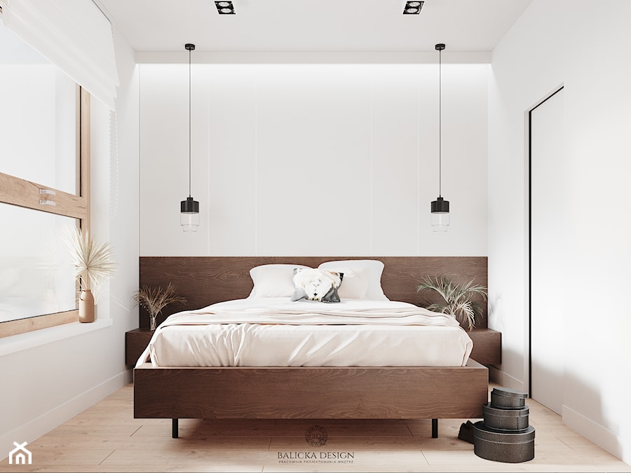 Ciepły Minimalizm - Sypialnia, styl minimalistyczny - zdjęcie od Balicka Design