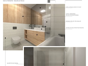 Porównanie - Mała bez okna z lustrem łazienka, styl minimalistyczny - zdjęcie od Ewelina Urbańska - LilVive Architekt Wnętrz