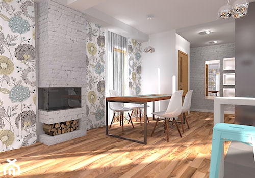 Mieszkanie dla Eco House - Średnia biała szara jadalnia jako osobne pomieszczenie, styl skandynawski - zdjęcie od Ewelina Urbańska - LilVive Architekt Wnętrz
