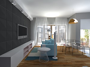 Mieszkanie Warszawa Włochy / 71 m2 - Salon, styl nowoczesny - zdjęcie od Ewelina Urbańska - LilVive Architekt Wnętrz