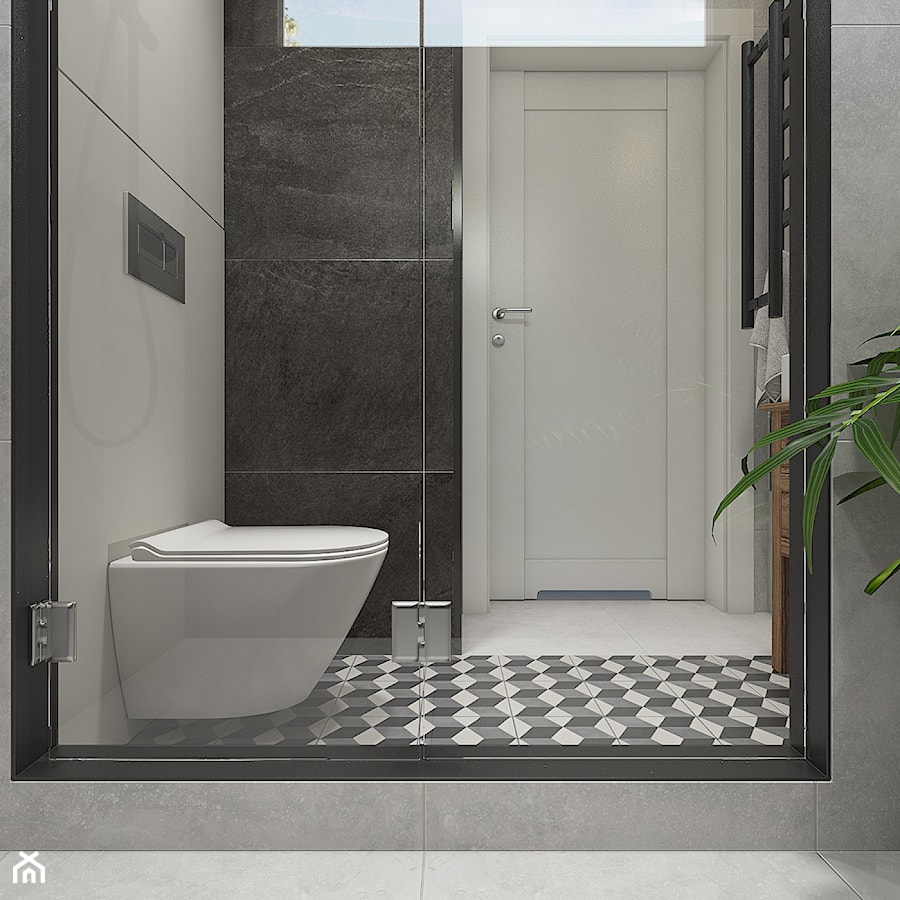 Dom pod Krakowem - styl mieszany - Średnia łazienka, styl nowoczesny - zdjęcie od WERDHOME
