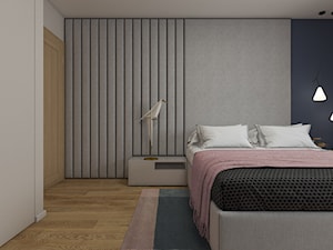 Dom Luksemburg - styl nowoczesny - Mała czarna szara sypialnia, styl nowoczesny - zdjęcie od WERDHOME