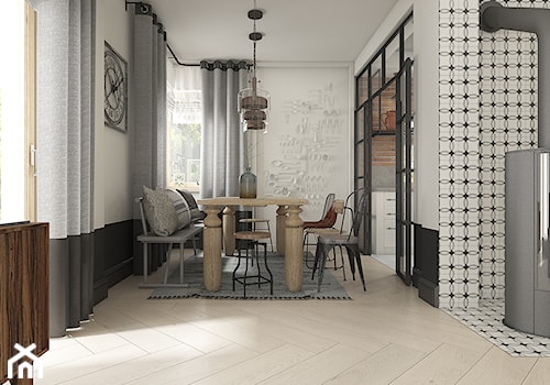 Dom pod Krakowem - styl mieszany - Duża biała jadalnia jako osobne pomieszczenie, styl nowoczesny - zdjęcie od WERDHOME