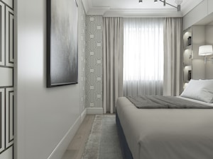 Mieszkanie w stylu nowojorskim - Mała szara sypialnia, styl glamour - zdjęcie od WERDHOME