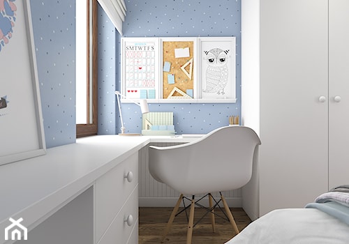 Z indygo - Mały niebieski pokój dziecka dla nastolatka dla dziewczynki - zdjęcie od WERDHOME