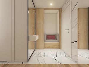 Mieszkanie w krakowie 50 m2 - Średni szary z marmurem na podłodze hol / przedpokój, styl nowoczesny - zdjęcie od WERDHOME