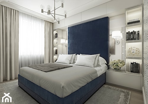 Mieszkanie w stylu nowojorskim - Mała biała sypialnia, styl glamour - zdjęcie od WERDHOME