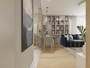 Apartament - Kraków - Średnia beżowa jadalnia w salonie, styl nowoczesny - zdjęcie od WERDHOME