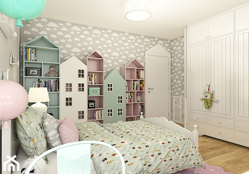 Dom w Opolu - Średni szary pokój dziecka dla dziecka dla dziewczynki, styl skandynawski - zdjęcie od WERDHOME