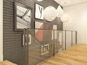 Dom w Opolu - Średni biały czarny hol / przedpokój, styl nowoczesny - zdjęcie od WERDHOME