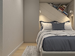 Dwa światy - Mała szara sypialnia, styl nowoczesny - zdjęcie od WERDHOME