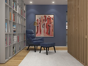 Dom Luksemburg - styl nowoczesny - Mała niebieska sypialnia, styl nowoczesny - zdjęcie od WERDHOME