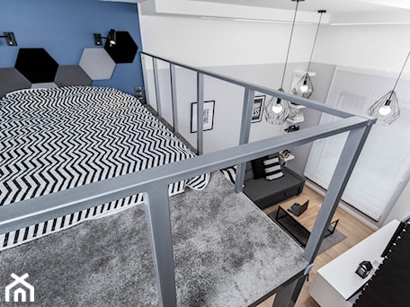 Aranżacje wnętrz - Sypialnia: APARTAMENT Z ANTRESOLAMI - Sypialnia, styl nowoczesny - HOUSE DESIGN. Przeglądaj, dodawaj i zapisuj najlepsze zdjęcia, pomysły i inspiracje designerskie. W bazie mamy już prawie milion fotografii!