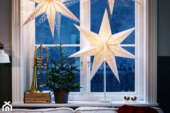 papierowe gwiazdy na okno