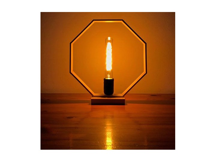 Drewniana lampka stołowa LED - EX379-Derpal Lampa dekoracyjna Wysokość 31 cm Kategoria Lampy stołowe