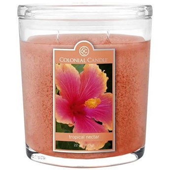 Colonial Candle duża świeca zapachowa w owalnym szkle 22 oz 623 g - Tropical Nectar
