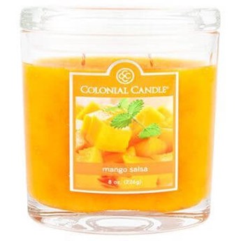 Colonial Candle średnia świeca zapachowa w owalnym szkle 8 oz 226 g - Mango Salsa
