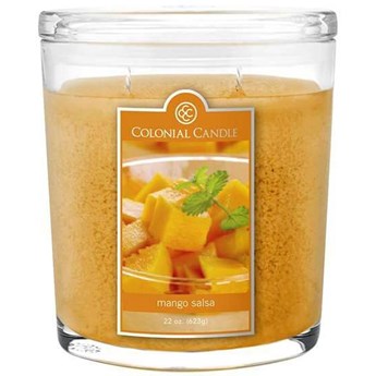 Colonial Candle duża świeca zapachowa w owalnym szkle 22 oz 623 g - Mango Salsa