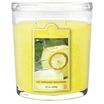 Colonial Candle duża świeca zapachowa w owalnym szkle 22 oz 623 g - Old Fashioned Lemonade
