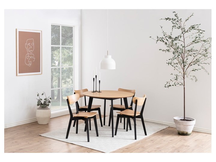 Stół z dekorem dębu Actona Roxby, ø 105 cm