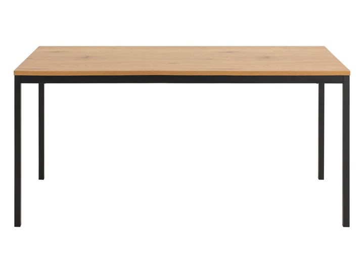 Stół z metalową konstrukcją i blatem w dekorze dzikiego dębu Actona Seaford, 160x80x74 cm Styl Nowoczesny Długość 160 cm  Drewno Rozkładanie