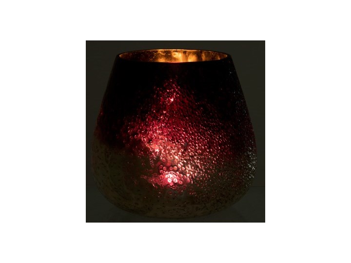 Świecznik na tealighty Gatsby Ø20x18 cm czarno-złoty Szkło Kolor Czarny
