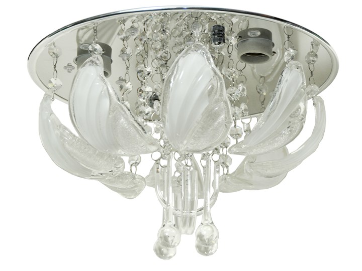 Piękna plafoniera kryształowa LED CLAY P-S 658C/3 CR Kategoria Plafony Szkło Styl Glamour