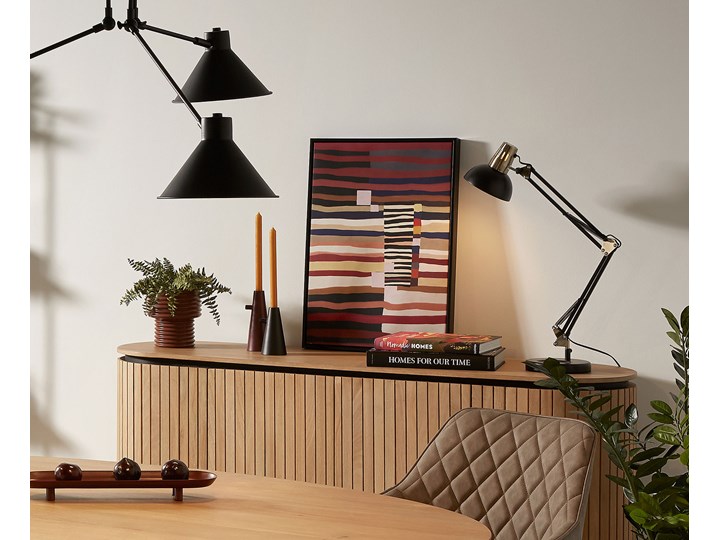 Lampa stołowa Kristine czarna Stal Kolor Czarny