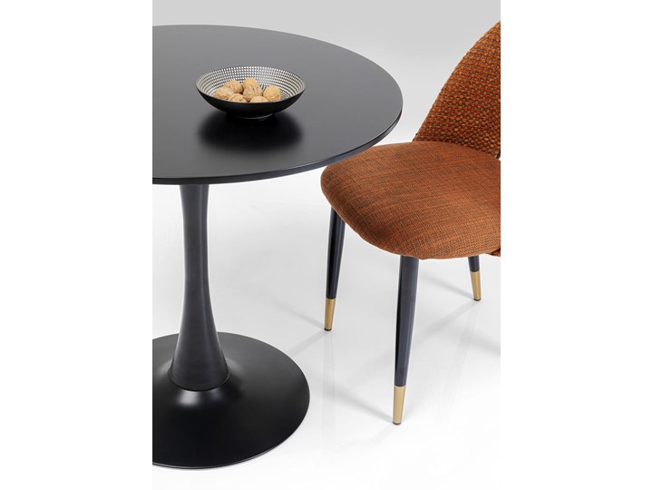 Stół Schickeria ∅80 cm czarny Stal Płyta MDF Pomieszczenie Stoły do kuchni