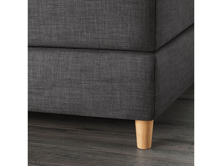 IKEA DUNVIK Łóżko kontynentalne, 160x200 cm Kolor Szary