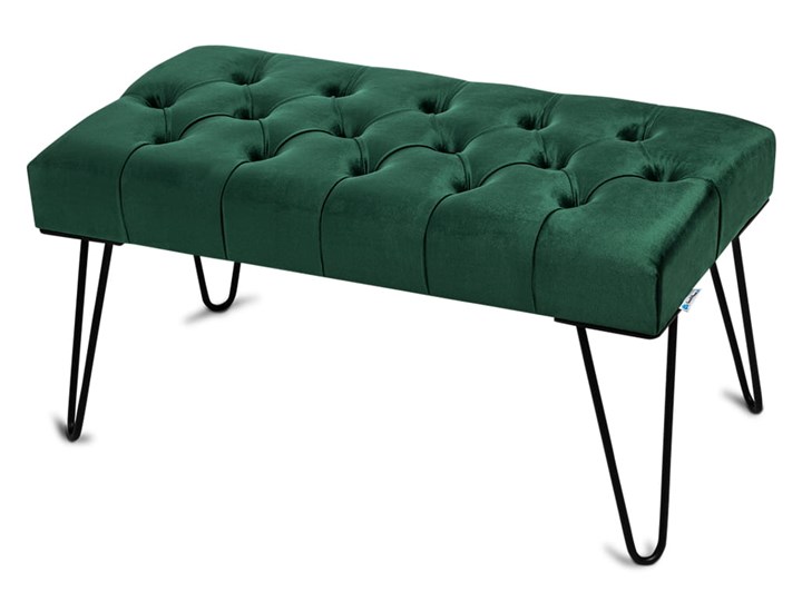 Ławka Pikowana Industrialna PIN VELVET - LOFT Styl Industrialny Pomieszczenie Salon